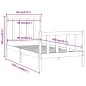 vidaXL Estructura de cama madera maciza blanco 90x200 cm vidaXL Estructura de cama madera maciza blanco 90x200 cm