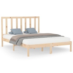 vidaXL Estructura de cama de madera maciza 140x200 cm