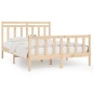 vidaXL Estructura de cama de madera maciza de pino 140x200 cm vidaXL Estructura de cama de madera maciza de pino 140x200 cm
