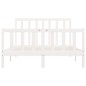 vidaXL Estructura de cama de madera maciza blanca 160x200 cm vidaXL Estructura de cama de madera maciza blanca 160x200 cm