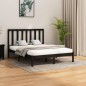 vidaXL Estructura de cama de madera maciza negra 160x200 cm vidaXL Estructura de cama de madera maciza negra 160x200 cm