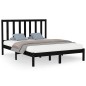 vidaXL Estructura de cama de madera maciza negra 160x200 cm vidaXL Estructura de cama de madera maciza negra 160x200 cm