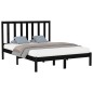vidaXL Estructura de cama de madera maciza negra 160x200 cm vidaXL Estructura de cama de madera maciza negra 160x200 cm