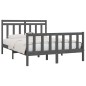 vidaXL Estructura de cama madera maciza de pino gris 150x200 cm vidaXL Estructura de cama madera maciza de pino gris 150x200 cm
