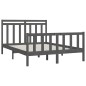 vidaXL Estructura de cama madera maciza de pino gris 150x200 cm vidaXL Estructura de cama madera maciza de pino gris 150x200 cm
