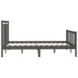 vidaXL Estructura de cama madera maciza de pino gris 150x200 cm vidaXL Estructura de cama madera maciza de pino gris 150x200 cm