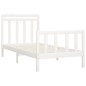 vidaXL Estructura de cama madera maciza de pino blanco 90x200 cm vidaXL Estructura de cama madera maciza de pino blanco 90x200 cm