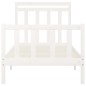 vidaXL Estructura de cama madera maciza de pino blanco 90x200 cm vidaXL Estructura de cama madera maciza de pino blanco 90x200 cm