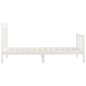 vidaXL Estructura de cama madera maciza de pino blanco 90x200 cm vidaXL Estructura de cama madera maciza de pino blanco 90x200 cm