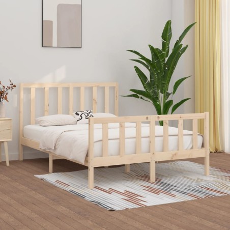 vidaXL Estructura de cama de madera maciza 140x200 cm
