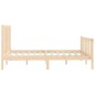 vidaXL Estructura de cama de madera maciza 140x200 cm