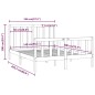vidaXL Estructura de cama de madera maciza 140x200 cm