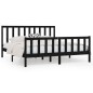 vidaXL Estructura de cama de madera maciza negra Super King 180x200 cm vidaXL Estructura de cama de madera maciza negra Super King 180x200 cm