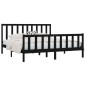 vidaXL Estructura de cama de madera maciza negra Super King 180x200 cm vidaXL Estructura de cama de madera maciza negra Super King 180x200 cm