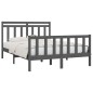 vidaXL Estructura de cama de madera maciza de pino gris 160x200 cm vidaXL Estructura de cama de madera maciza de pino gris 160x200 cm