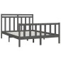 vidaXL Estructura de cama de madera maciza de pino gris 160x200 cm vidaXL Estructura de cama de madera maciza de pino gris 160x200 cm