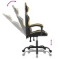 vidaXL Silla gaming giratoria cuero sintético negro y dorado vidaXL Silla gaming giratoria cuero sintético negro y dorado