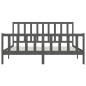 vidaXL Estructura de cama de madera maciza gris Super King 180x200 cm vidaXL Estructura de cama de madera maciza gris Super King 180x200 cm