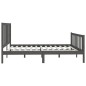 vidaXL Estructura de cama de madera maciza gris Super King 180x200 cm vidaXL Estructura de cama de madera maciza gris Super King 180x200 cm