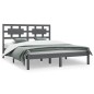 vidaXL Estructura de cama madera maciza de pino gris 120x200 cm vidaXL Estructura de cama madera maciza de pino gris 120x200 cm