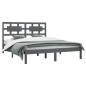 vidaXL Estructura de cama madera maciza de pino gris 120x200 cm vidaXL Estructura de cama madera maciza de pino gris 120x200 cm