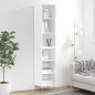 vidaXL Aparador alto madera contrachapada blanco 34,5x32,5x180 cm vidaXL Aparador alto madera contrachapada blanco 34,5x32,5x180 cm