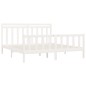 vidaXL Estructura de cama madera maciza de pino blanco 200x200 cm