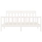 vidaXL Estructura de cama madera maciza de pino blanco 200x200 cm