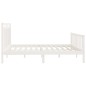 vidaXL Estructura de cama madera maciza de pino blanco 200x200 cm