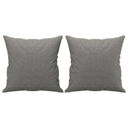 vidaXL Cojines decorativos 2 uds tela gris oscuro 40x40 cm