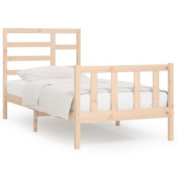 vidaXL Estructura de cama madera maciza de pino 100x200 cm