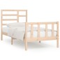 vidaXL Estructura de cama madera maciza de pino 100x200 cm vidaXL Estructura de cama madera maciza de pino 100x200 cm