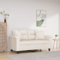 vidaXL Cojines decorativos 2 uds tela microfibra beige 40x40 cm vidaXL Cojines decorativos 2 uds tela microfibra beige 40x40 cm