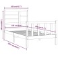vidaXL Estructura de cama madera maciza de pino 100x200 cm vidaXL Estructura de cama madera maciza de pino 100x200 cm