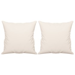 vidaXL Cojines decorativos 2 uds tela microfibra beige 40x40 cm