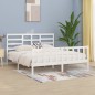 vidaXL Estructura de cama madera maciza de pino blanco 200x200 cm