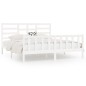 vidaXL Estructura de cama madera maciza de pino blanco 200x200 cm