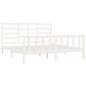 vidaXL Estructura de cama madera maciza de pino blanco 200x200 cm