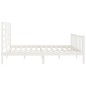 vidaXL Estructura de cama madera maciza de pino blanco 200x200 cm