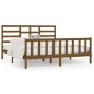 vidaXL Estructura de cama madera maciza marrón miel 200x200 cm vidaXL Estructura de cama madera maciza marrón miel 200x200 cm