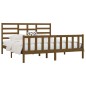 vidaXL Estructura de cama madera maciza marrón miel 200x200 cm vidaXL Estructura de cama madera maciza marrón miel 200x200 cm