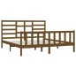 vidaXL Estructura de cama madera maciza marrón miel 200x200 cm vidaXL Estructura de cama madera maciza marrón miel 200x200 cm
