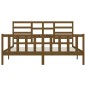 vidaXL Estructura de cama madera maciza marrón miel 200x200 cm vidaXL Estructura de cama madera maciza marrón miel 200x200 cm