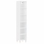 vidaXL Aparador alto madera contrachapada blanco 34,5x32,5x180 cm vidaXL Aparador alto madera contrachapada blanco 34,5x32,5x180 cm