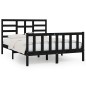 vidaXL Estructura de cama de madera maciza negra 140x200 cm vidaXL Estructura de cama de madera maciza negra 140x200 cm
