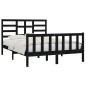vidaXL Estructura de cama de madera maciza negra 140x200 cm vidaXL Estructura de cama de madera maciza negra 140x200 cm