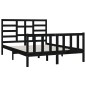 vidaXL Estructura de cama de madera maciza negra 140x200 cm vidaXL Estructura de cama de madera maciza negra 140x200 cm