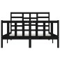 vidaXL Estructura de cama de madera maciza negra 140x200 cm vidaXL Estructura de cama de madera maciza negra 140x200 cm