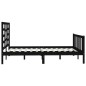 vidaXL Estructura de cama de madera maciza negra 140x200 cm vidaXL Estructura de cama de madera maciza negra 140x200 cm