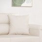 vidaXL Cojines decorativos 2 uds tela microfibra beige 40x40 cm vidaXL Cojines decorativos 2 uds tela microfibra beige 40x40 cm